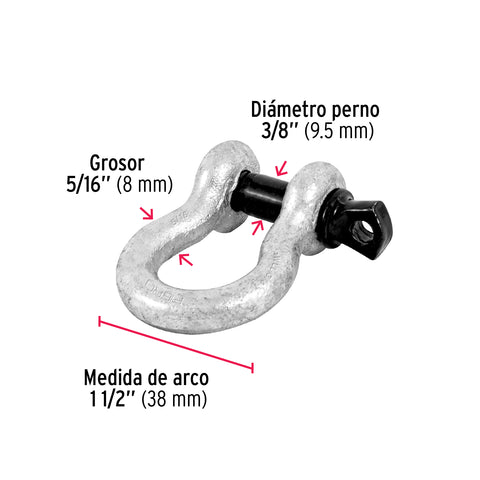 Grillete de acero forjado 5/16', FIERO | GRI-5/16 | 44968
