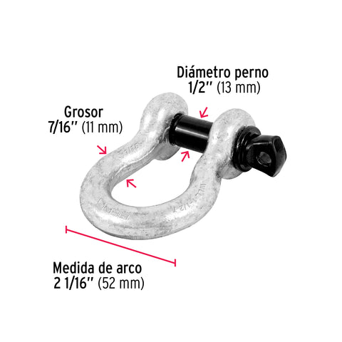 Grillete de acero forjado 7/16', FIERO | GRI-7/16 | 44970