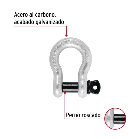 Grillete de acero forjado 5/8', FIERO | GRI-5/8 | 44972