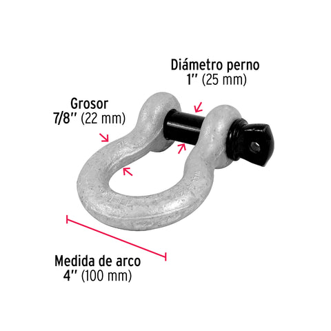 Grillete de acero forjado 7/8', FIERO | GRI-7/8 | 44974