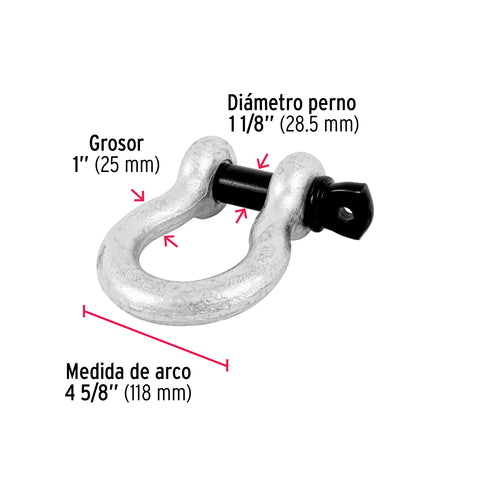 Grillete de acero forjado 1', FIERO | GRI-1 | 44975