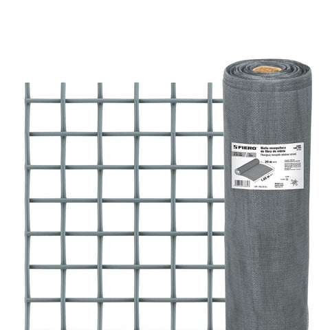 Rollo de 30 m x 1.05 m malla mosquitera fibra de vidrio gris | TEMO-10FG | 44981