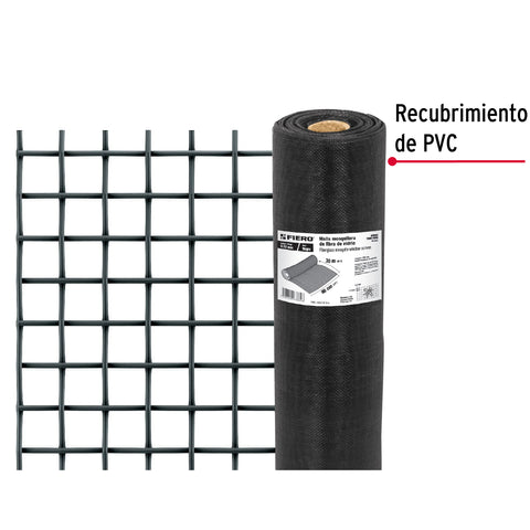 Rollo de 30 m x 0.9 m malla mosquitera fibra de vidrio negra | TEMO-09FN | 44994