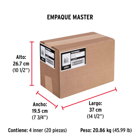Bolsa con 1 kg de clavo estándar 2' con cabeza, FIERO | CLE-2B | 45021