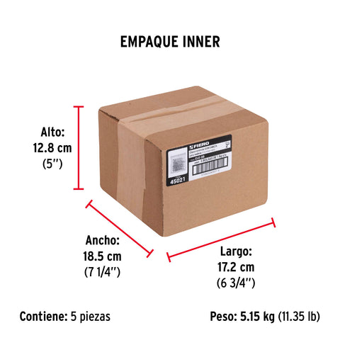 Bolsa con 1 kg de clavo estándar 2' con cabeza, FIERO | CLE-2B | 45021
