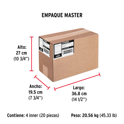 Bolsa con 1 kg de clavo estándar 2-1/2' con cabeza, FIERO | CLE-2-1/2B | 45022