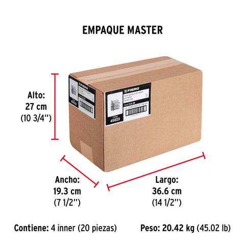 Bolsa con 1 kg de clavo estándar 3' con cabeza, FIERO | CLE-3B | 45023