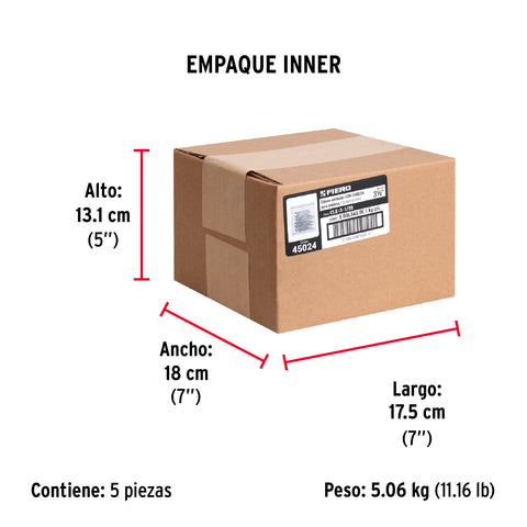 Bolsa con 1 kg de clavo estándar 3-1/2' con cabeza, FIERO | CLE-3-1/2B | 45024