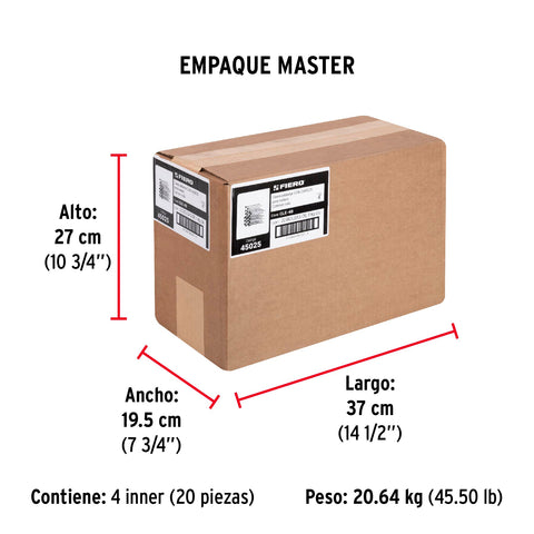 Bolsa con 1 kg de clavo estándar 4' con cabeza, FIERO | CLE-4B | 45025