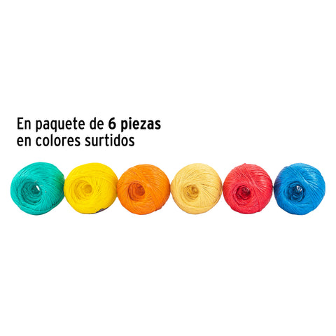 Rollo de rafia de 410 m colores surtidos calibre 2.2 g/m | RAF-290C | 45031