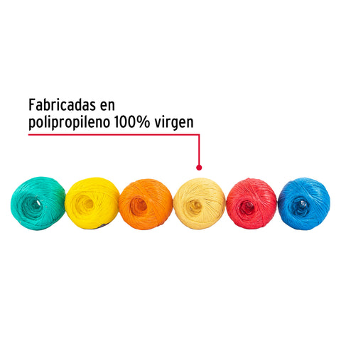 Rollo de rafia de 230 m colores surtidos calibre 2.2 g/m | RAF-250C | 45033