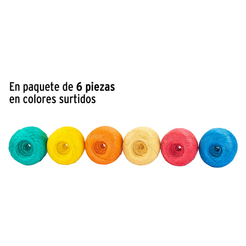 Rollo de rafia de 230 m colores surtidos calibre 2.2 g/m | RAF-250C | 45033