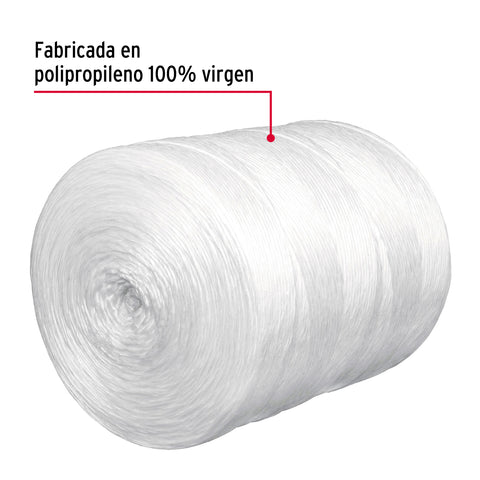 Rollo de rafia de 1125 m color blanco calibre 3.8 g/m | RAF-445 | 45038