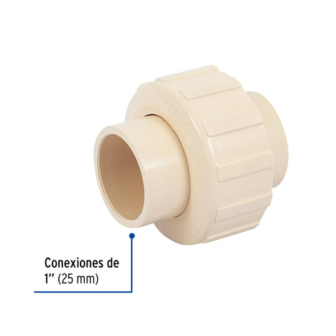 Tuerca unión lisa de CPVC 1', FOSET | CPVC-973 | 45057