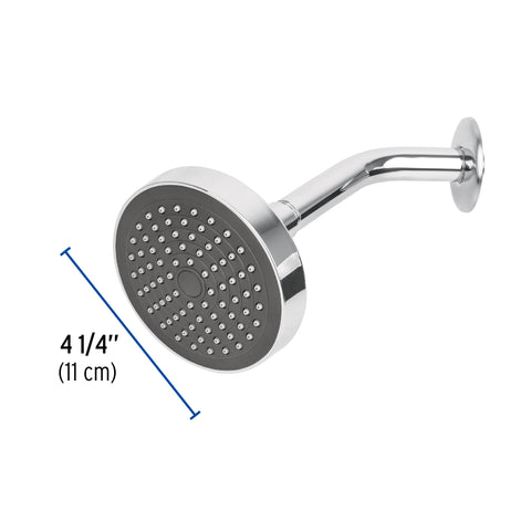 Regadera redonda 4-1/4' brazo y chapetón de acero, BASIC | R-402 | 45067