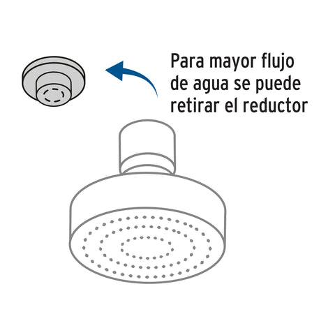 Regadera redonda 4-1/4' brazo y chapetón de acero, BASIC | R-402 | 45067