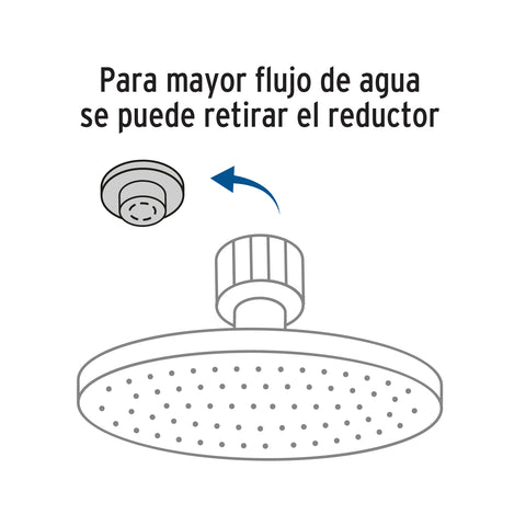 Regadera plato redondo 12' con brazo, cromo, FOSET RIVIERA | R-313 | 45079