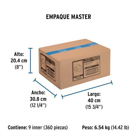 Codo 90° de CPVC de 3/4', FOSET | CPVC-562 | 45083