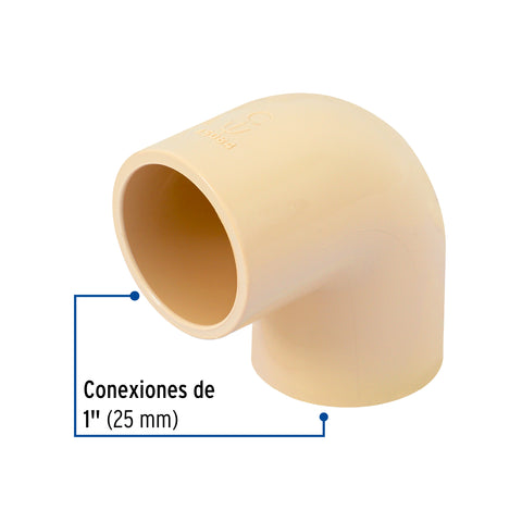 Codo 90° de CPVC de 1', FOSET | CPVC-563 | 45084