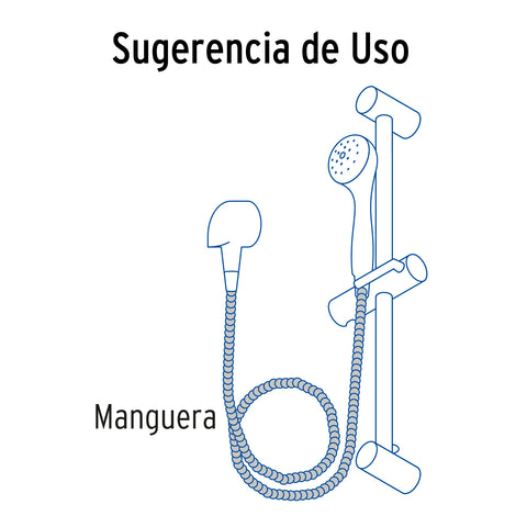 Manguera plástica de 1.5 m para regadera, FOSET AQUA | AR-07 | 45095