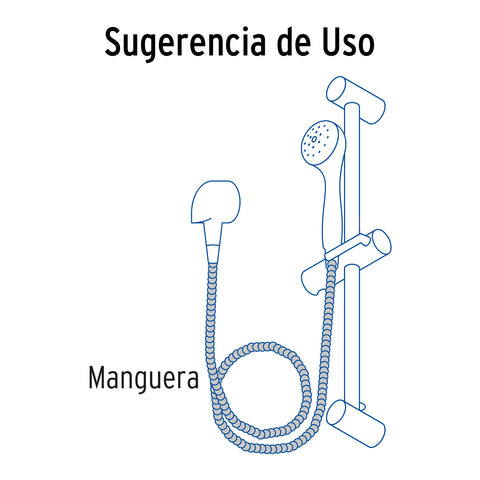 Manguera lisa para regadera, manual, satinada, FOSET ELEMENT | AR-08N | 45097