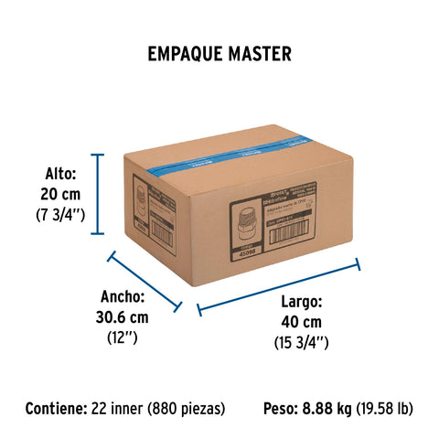 Conector macho de CPVC 1/2', FOSET | CPVC-611 | 45098