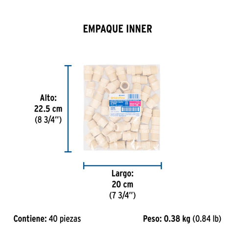 Conector macho de CPVC 1/2', FOSET | CPVC-611 | 45098