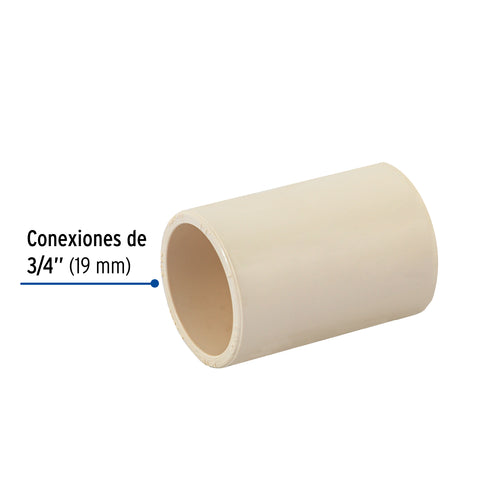 Cople de CPVC de 3/4', FOSET | CPVC-262 | 45127