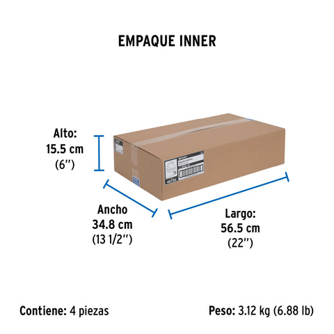 Regadera eléctrica, 4 temperaturas, 14.5cm, azul, FOSET | REGEL-4A | 45155