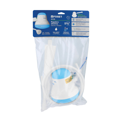 Regadera eléctrica, 4 temperaturas, 14.5cm, azul, FOSET | REGEL-4A | 45155