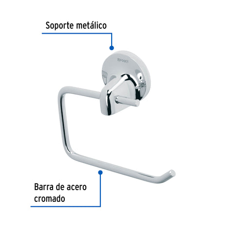 Portarrollo con soporte y barra metálicos, FOSET AQUA | AQA-78 | 45164