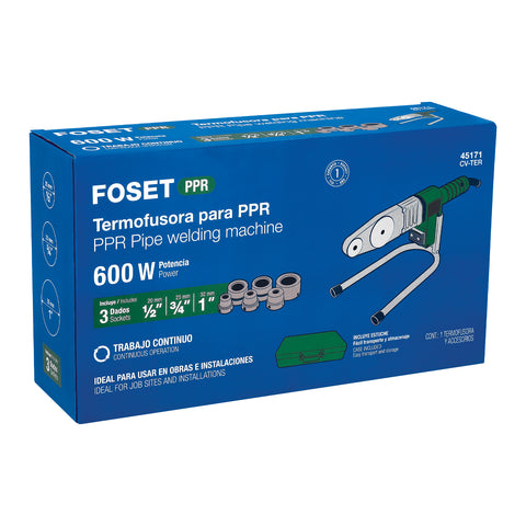 Termofusora de 600 W para PPR, FOSET | CV-TER | 45171
