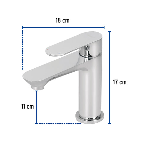 Monomando corto para lavabo, cromo, FOSET RIVIERA | RIM-45 | 45190
