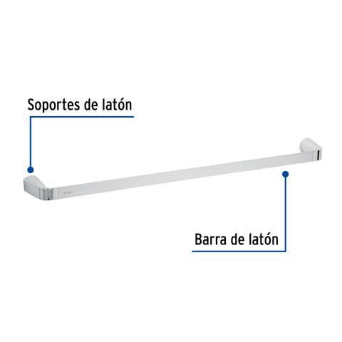 Toallero de barra de latón acabado cromo, FOSET RIVIERA | RIA-76 | 45209