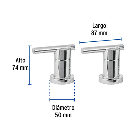 Jgo manerales de palanca p/taladros separados, cromo ELEMENT | ELMM-01 | 45250