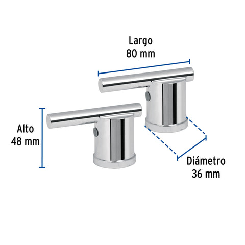 Jgo manerales de palanca p/mezcladora tipo bar,cromo ELEMENT | ELMM-02 | 45251