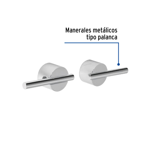 Juego de manerales palanca de pared, lavabo, cromo, ELEMENT | ELMM-07 | 45254