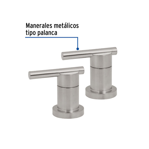 Jgo manerales de palanca p/taladros separados, satín ELEMENT | ELMM-01N | 45255