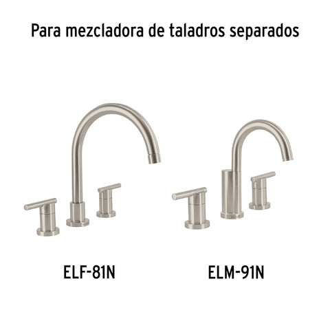 Jgo manerales de palanca p/taladros separados, satín ELEMENT | ELMM-01N | 45255
