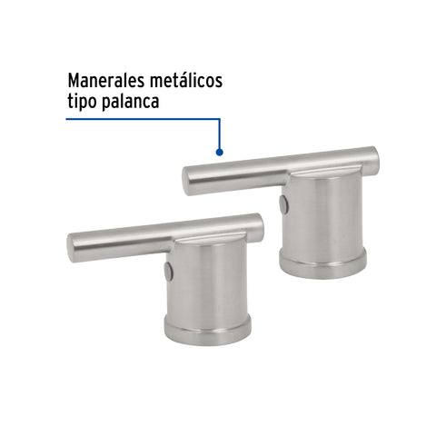 Jgo manerales de palanca p/mezcladora tipo bar,satín ELEMENT | ELMM-02N | 45256