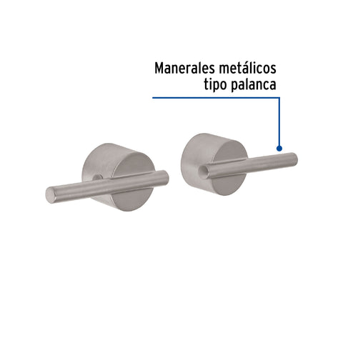 Juego de manerales palanca de pared, lavabo, satín, ELEMENT | ELMM-07N | 45259