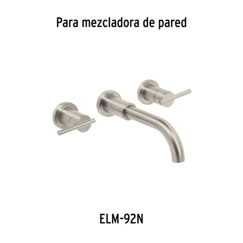 Juego de manerales palanca de pared, lavabo, satín, ELEMENT | ELMM-07N | 45259