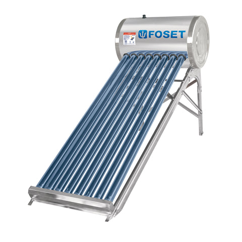 Calentador solar de agua, 8 tubos, 94L, 2 personas, FOSET | CALE-8S | 45274