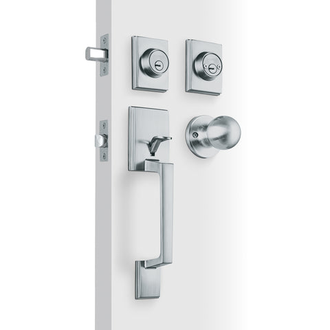 Jaladera, perilla y cerrojo llave-llave 'Porto', cromo | CEP-32PJC | 45279