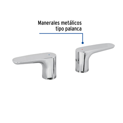 Jgo manerales de palanca p/taladros separados, cromo RIVIERA | RIMM-01 | 45289