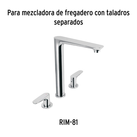 Jgo manerales de palanca p/taladros separados, cromo RIVIERA | RIMM-01 | 45289