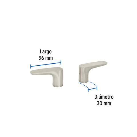 Jgo manerales de palanca p/taladros separados, satín RIVIERA | RIMM-01N | 45290