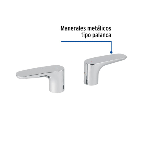 Juego de manerales de palanca para tina, cromo, RIVIERA | RIMM-02 | 45291