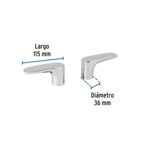 Juego de manerales de palanca para tina, cromo, RIVIERA | RIMM-02 | 45291