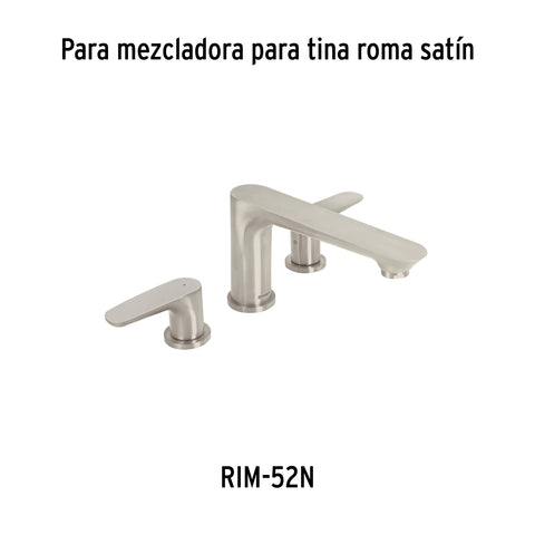 Juego de manerales de palanca para tina, satin, RIVIERA | RIMM-02N | 45292